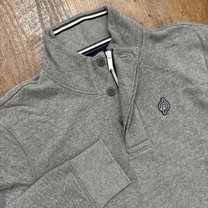 Fourlaps x Peloton 1/4 Zip Pullover Gray Sweatshirt Athletic Stretch Men’s M